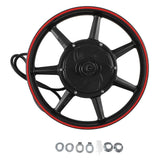 16 Inch Dual Hall Brushless Hub Motor 48v?72V 800?2000W DC Disc Brake Motor for Electric Motorcycle Scooter Black