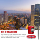 1/4 Wavelength 5M/16.4FT QRP Antenna 14M-30MHz 300W-600W Stainless Steel Hntenna for USDX Radio
