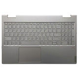 (Silver) US for Lenovo Yoga C740-15IML Laptop Upper Case Palmrest Keyboard 5CB0U43851