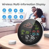 Tuya WIFI Station Table Clock Outdoor Indoor Temperature Tester Weather Forecast Thermometer Hygrometer
