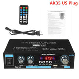 AK45/AK35 800W Home Power Amplifier 2 Channel Bluetooth 5.0 Mini Hifi Digital Stereo Sound Amplifier Support FM USB SD Mic input