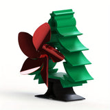 1pc, Fireplace Fan, Christmas Tree Shaped Wood Stove Fan, Heat Circulation Wood Real Fire Heat Powered Fireplace Fan, Thermal Self-starting Fan, Home, Kitchen Fireplace Fan, Christmas Decor