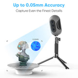 3DMakerpro Mole Premium Handheld Scanner for 3D Printer 0.05mm Accuracy & 0.1mm Resolution 10FPS Scanning Black Objects