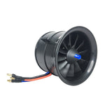 EDF 70Mm 2300KV 6S 12 Blades Fan Propeller With Brushless Motor For RC JET Airplane Drone Model Spare Parts