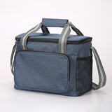 (blue) 15l Lunch Bag Insulated Bag Lunch Cooler Bag Black