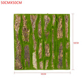 Artificial Bark Decoration Real Dried Pine Tree Bark With Artificial Moss For DIY Festival Home Party Wall Embellishment