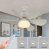 Fans Lights Crystal Fandelier 3000K-6500K 3 Speed Remote Control LED Ceig Fan For Bedroom/Garage/Kitchen