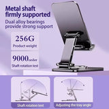 360° Rotating Metal Mobile Portable Folding Lazy Desktop Live Bracket For iPhone 15 14 Samsung Phablet Phone Holder