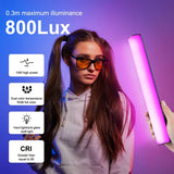 Portable 32cm/12.6in RGB Stick Magnetic LED Tube Wand 10W Photography Fill Light 2500K-9000K Dimmable