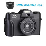 4K Digital For Photography and Video Auto focus Anti-Shake 48MP Compact Vlogging Camera 3' '180°Flip Screen with Flash