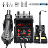 700W Hot Air Rework Soldering Iron Station Digital Soldering Station Black FK