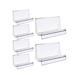6 Pack Acrylic, Clear Acrylic Wallet Display Purse Stand for Jewelry CD Organizer B