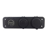 DIY 3 in 1 Panel 4.2A Dual USB Charger Outlet Voltmeter Cigarette Lighter Socket Splitter Adapter for Truck Car Marine Boat