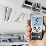 Range 0.4 to 20 m/s Testo 410-2 Handy Vane Probe Anemometer Wind Speed Air Flow Velocity/Temperature/humidity 0560 4102