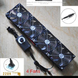 120mm Computer Fan with Speed Controller AC Plug Power Cord 110V 220V to DC 3V - 12V 2A Exhaust Coog Router Grow Tent Plant