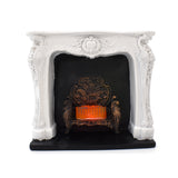 1:12 Dollhouse Mini Fireplace With Bright Light Miniature For Doll House Simulation Furniture Accessories