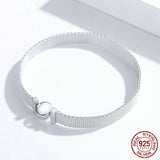 Woven Basic Silver Bracelet