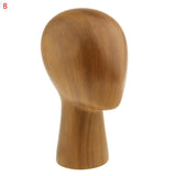 Fiberglass Wood Grain Mannequin Manikin Dummy Head Model Hair Wigs Cap Hat Display Holder Stand For Hat Wig Display Holder