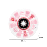 8 Pieces Luminous Wrench Accessories 82A Hardness with Bearings Installed Light up Roller Skate Wheels