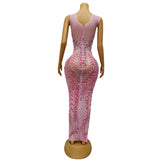 2024 New Hot Selling Skin Color First Love Skirt, Elegant and Luxury Sweet Party Evening Dress with Diamond Pattern