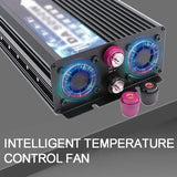 Pure Sine Wave 12/24V to 220V 50HZ Solar Car Inverter Portable Power Ban Converter DC To AC With LED Screen 2 Sockets