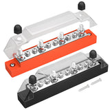 Positive Negative Bar Battery Power 12V Distribution 4 M6 Car Block Studs 6 X M4 Terminal Bus for Boat
