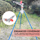 1.5 Inch Garden Impact Water 360 Degree Adjustable Sprinkler Durable Zinc Alloy