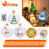60cm Giant Luminous Christmas Balls With Lights Pvc Outdoor Xmas Iatable Ball Holiday Yard Lawn Porch Decor