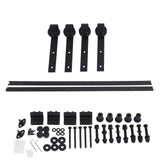 Sliding Barn Door Hardware Kit J Type Sliding Barn Dual Door Hardware Kit for Bathroom Kitchen 2.3m