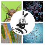 Binocular Compound Microscope Monocular Microscope 40X-1600X Abbe Condenser 2-layer