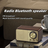 High Quality Retro Speaker FM Radio Portable Outdoor Camping Subwoofer Home Theater Sound System Bluetooth Best Seller