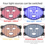 Professional Facial Black Led 4 Colors Silicon Red Light Therapy Face Mask