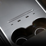 Top-Intelligent Docking Station Tesla 27W Charger USB Shunt Hub For 3 2021 2022 Model Y Central Control Splitter