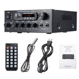 1200W 220V Bluetooth Amplificador Hifi 33BT Stereo LED Digital Audio Amplifier Aux FM Radio EU Plug