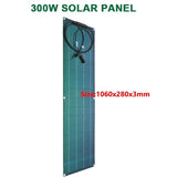 600W/300W Flexible Solar Panel Kit - 18V Monocrystalline Cell Solar System for Outdoor Camping, Yacht, Car, RV, Boat, and Power Emergency.