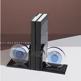 Blue Eye Crystal Bookends Modern Minimalist Library Book Stopper Desk Creative Ornament Study Tv Cabinet Living