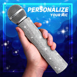 Cover,Sparkly Bg Rhies Mic Handle Sleeve for Party&TV Show,for Most Wireless Microphones, Multicolor