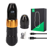 2400mAh 2 in 1 Tattoo Power Supply Machine OLED Screen Coreless Motor Liner Shader Wireless Tattoo Machine Pen