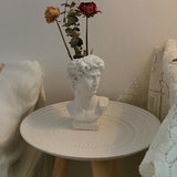 1pc David Sculpture Resin Portrait Figure Crafts,Creative Pen Holder Home Decoration Ornaments ,Imitation Gypsum Vase, Photography Anniversary Birthday Dating Atmosphere Decor, Table Living Room Table Decor,weddings Decor