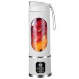 450mL Portable Electric Fruit Juicer - Home USB Rechargeable Smoothie Maker Blender. Sports Bottle for Juicing