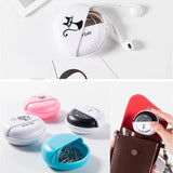 Round Earbud Organizer Soft Silicone Anti-loss Great Lovel Jewelry Earphone Cable Rotating Protective Case