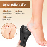 3 Gears Electric Grinder with Lights Portable Sandpaper File Heels Dead Skin Hard Cracked Pedicure Tool Foot Care