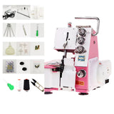 Desktop Overlock Sewing Machine - Household Four-Thread Lockstitch, Small for Home Office.