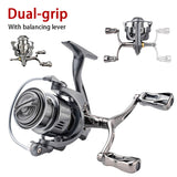 Fishing 2500-3000 Series Spinning Reel 8KG Max. Drag 5.2:1 with Balancing Lever Shallow Spool for Carp Freshwater Saltwater