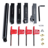 5Pcs 16Mm Holder Boring Bar Cutting Lathe Cutter Turning Tool Set