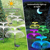 LED outdoor waterproof solar jellyfish fiber optic garden lawn lamp, used for indoor decoration
