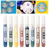 8x Underglaze Glaze Markers - Multicolor Sketching Porcelain Paint Pens