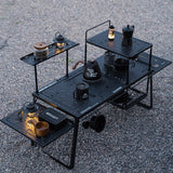 IGT Extended Laminate Aluminium Alloy Portable BBQ Table Laminated Board Detachable for Outdoor Kitchen System Accessories
