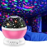 (pink) Kids Star Projector Night Light Kids Toy Ages 2-12 1 Piece (rotating Pink Starry Sky)
