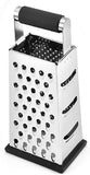 Vertical Stainless Steel Grater 4-sided Grater For Vegetables And Cheese, Non-slip Handle